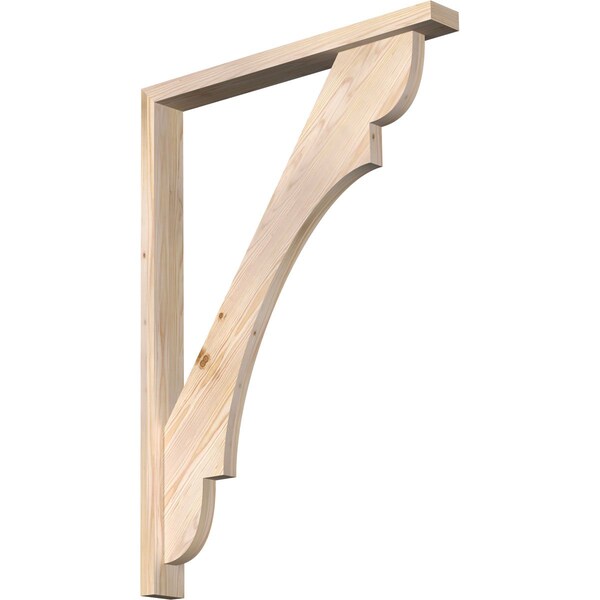 Ekena Millwork Olympic Block Smooth Bracket w/ Offset Brace, Douglas Fir, 3 1/2"W x 30"D x 42"H BKT0402X30X42OLY05SDF - main